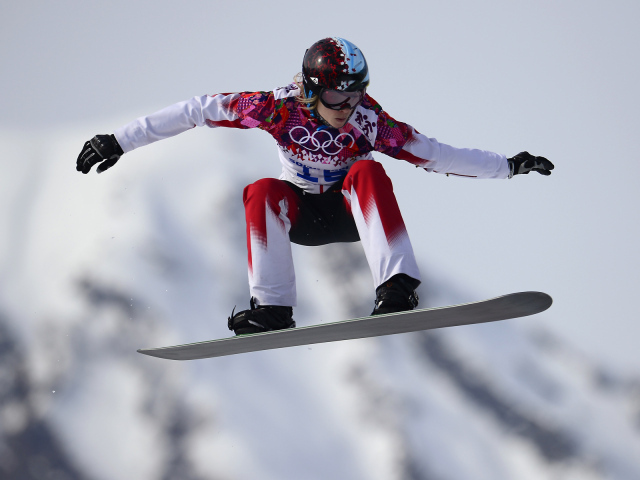 Обладательница серебряной медали в дисциплине сноуборд Доминик Мальте на олимпиаде в Сочи
