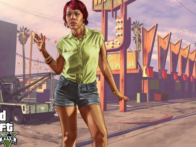 Девушка в игре Grand Theft Auto V