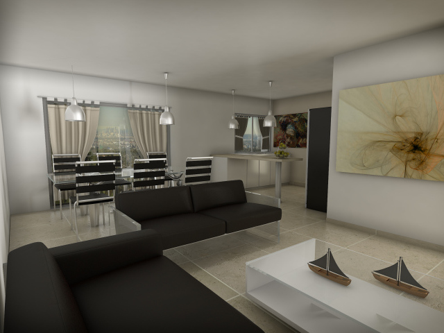 Белые стены в столовой