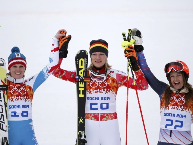 Победители соревнований по горным лыжам среди женщин на Олимпиаде в Сочи