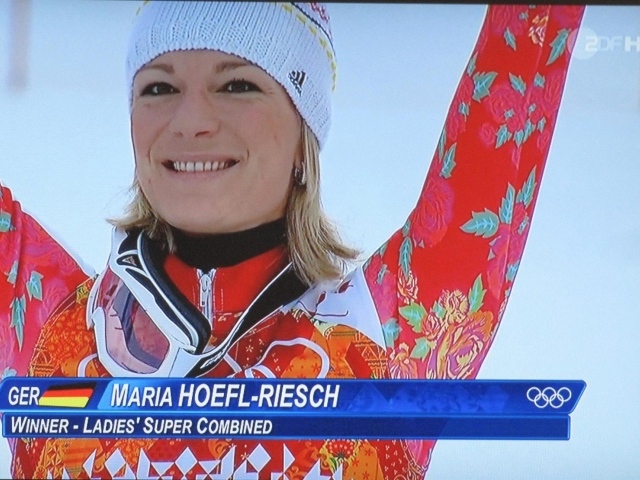 Обладательница золотой и бронзовой медали немецкая лыжница Мария Хефль Риш в Сочи