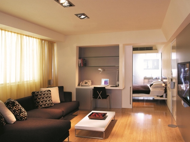 Рабочая зона в гостиной