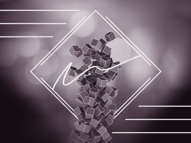 Столб из черных кубов 3Д