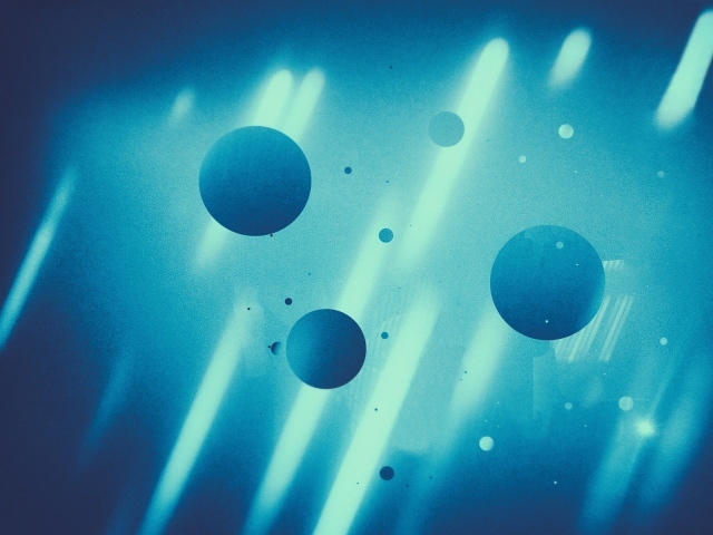 Абстрактные голубые сферы
