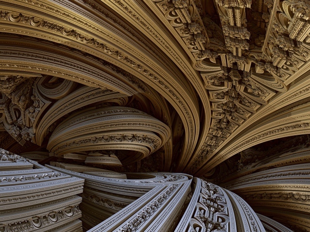 Абстрактные орнаменты в виде резьбы