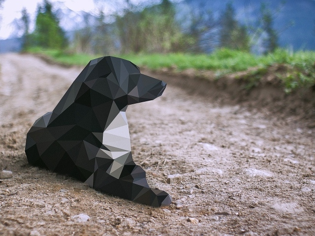 Кубическая черная собака