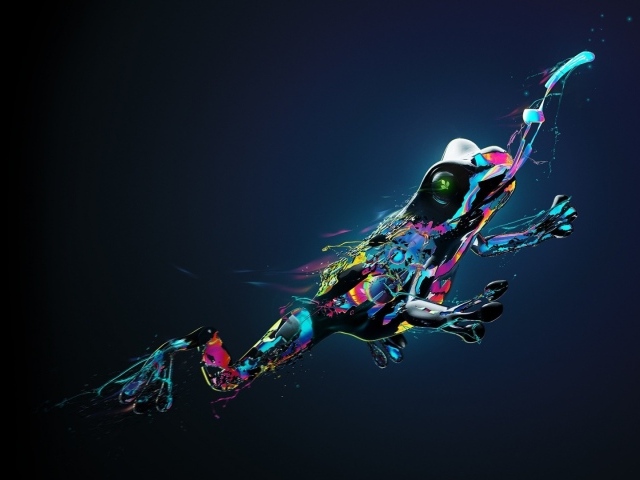 Цифровая лягушка в полете