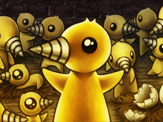 Утята с конусообразными клювами