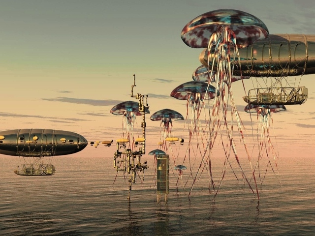 Летающие медузы среди дирижаблей