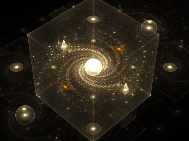 Галактика в прозрачном кубе