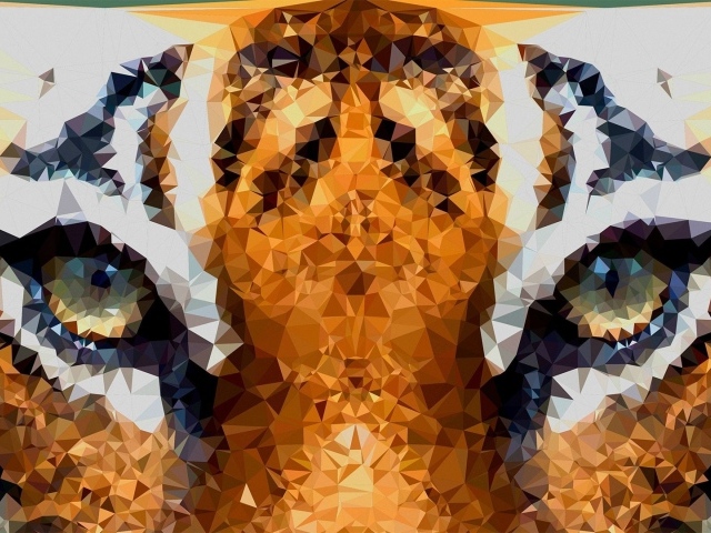 Морда тигра в 3Д графике