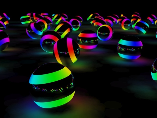 Радужные световые шары