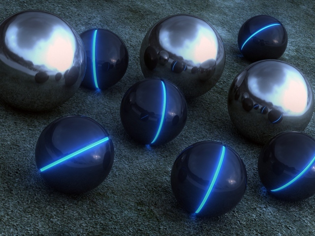 Сферы отражаются друг в друге