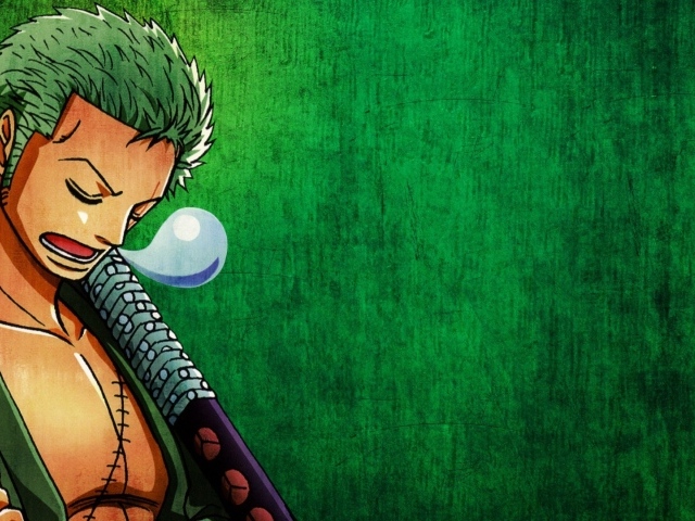 Аниме Большой куш, зеленый фон