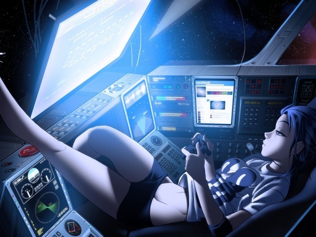 Девушка космонавт аниме