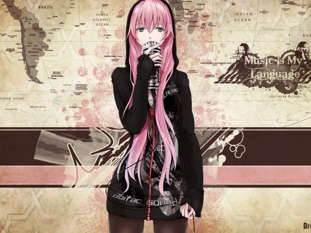 Девушка певица аниме