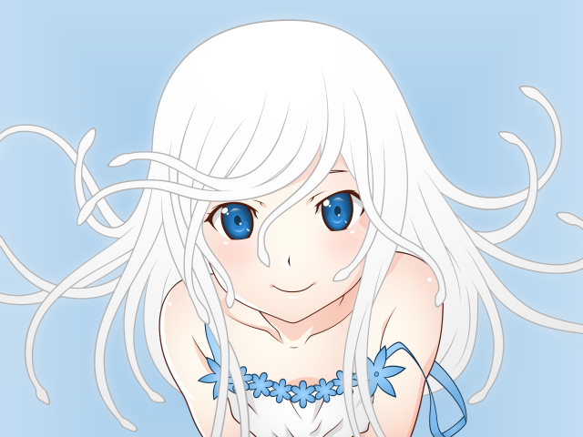 Белокурая девушка в аниме Monogatari Series