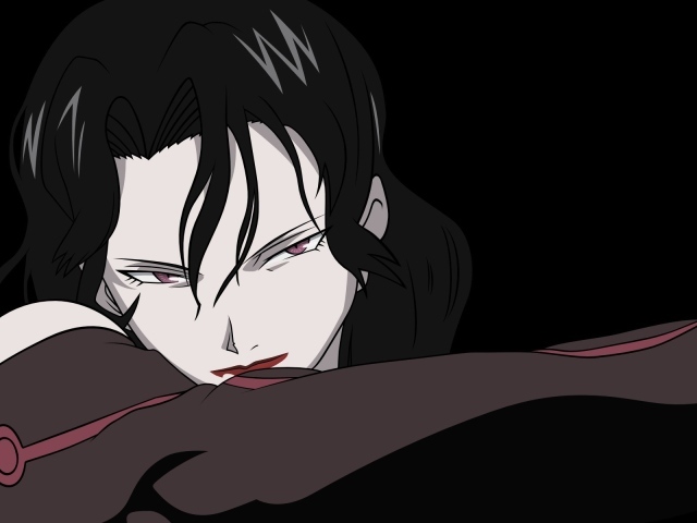 Брюнетка из аниме Стальной алхимик