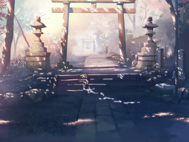 Вход в сад в аниме  Пять сантиметров в секунду