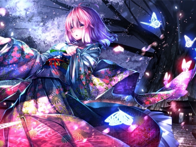 Призрак в аниме Saigyouji Yuyuko