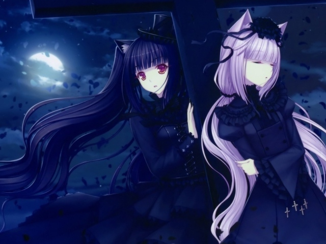 Мрачные персонажи аниме Neko Para