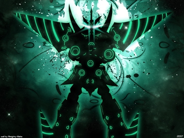 Зеленый робот в аниме Тэнгэн Топпа Гуррен-Лаганн