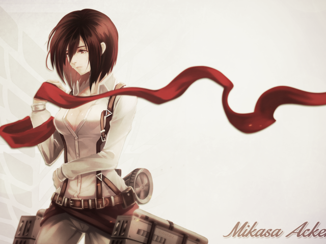 Микаса из аниме Shingeki no Kyojin