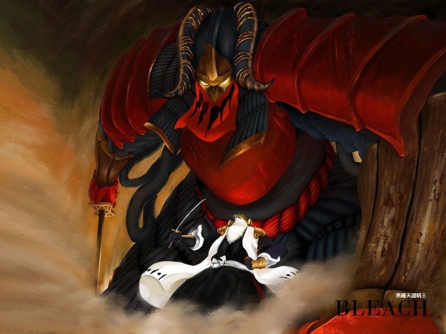 Монстр с рогами из аниме Bleach