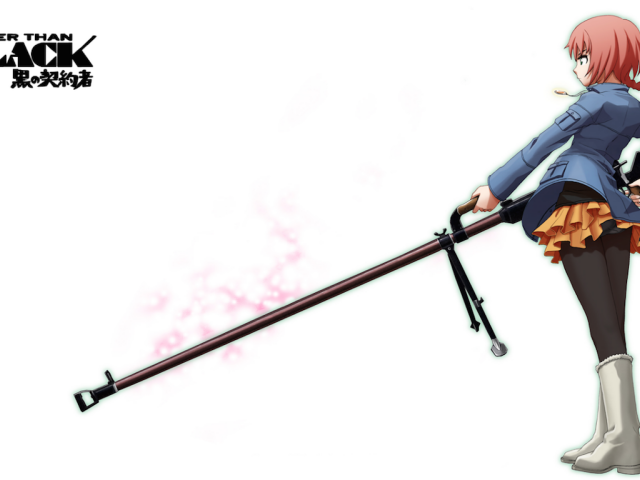 Героиня с оружием в аниме Темнее черного