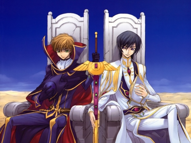 Два персонажа аниме на тронах, Код Гиас