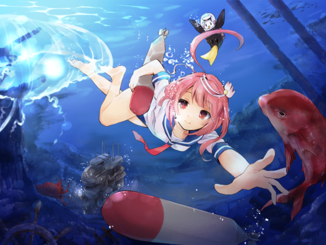 Подводная принцесса в аниме Kantai Collection