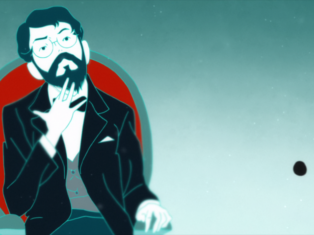 Персонаж Ваташи из аниме The Tatami Galaxy