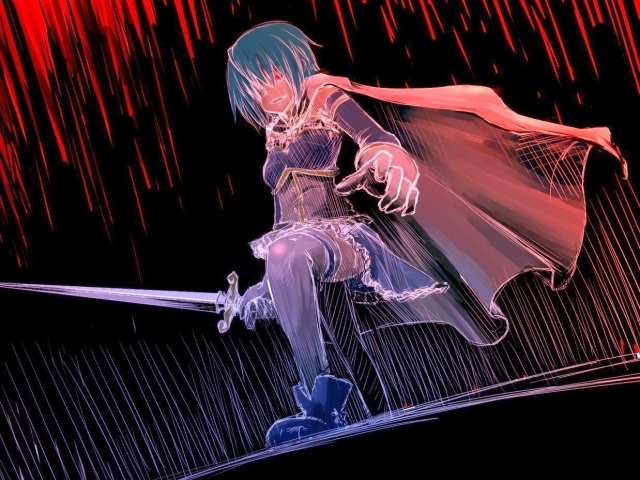 Воин в аниме Mahou Shoujo Madoka Magica