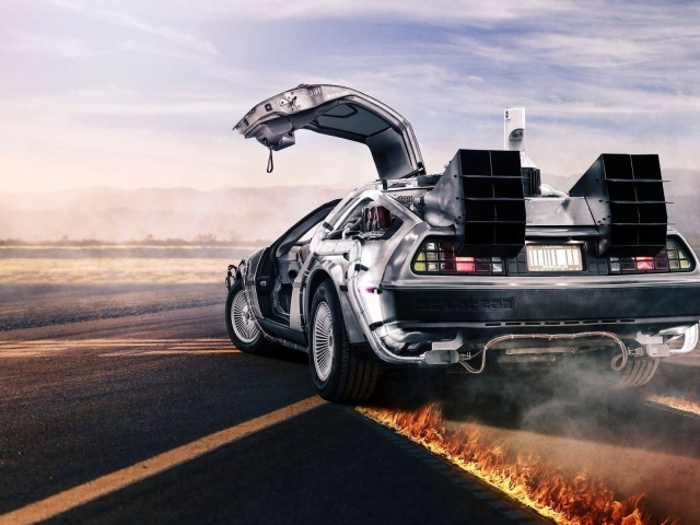 Огненный дрифт автомобиля