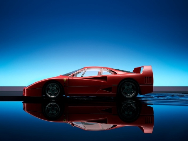 Отражение спортивного Ferrari F40