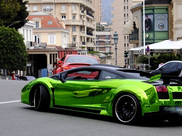 Блестящий зеленый Lamborghini Gallardo FL Exclusive