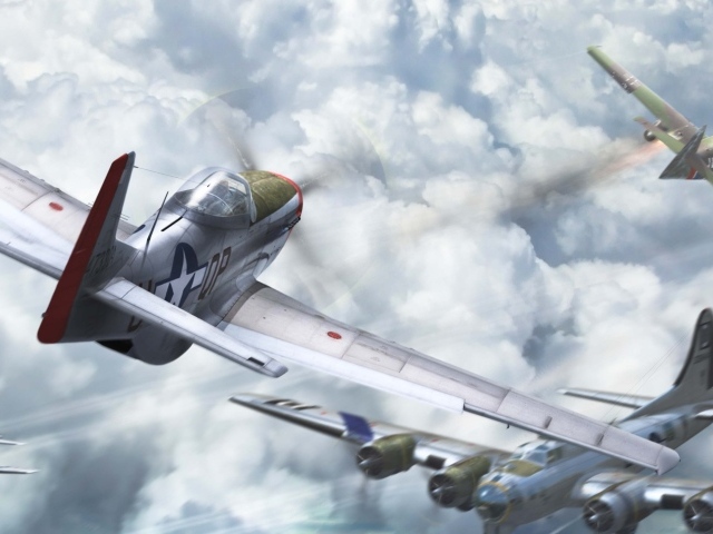 Самолет Джет Хунтер в бою