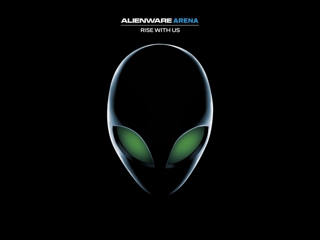 Инопланетянин с зелеными глазами, черный фон