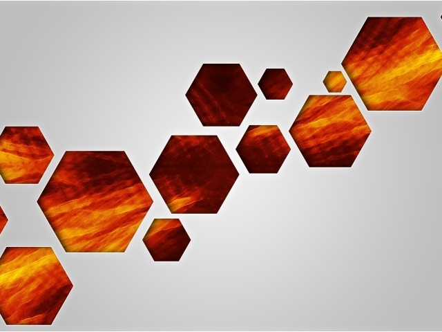 Фон из оранжевых шестиугольников