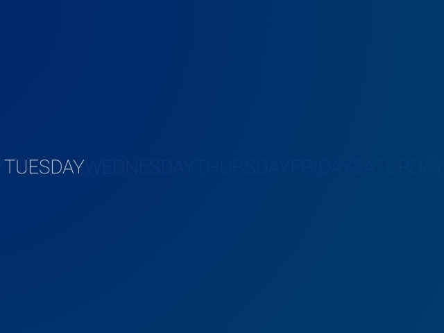 День недели вторник