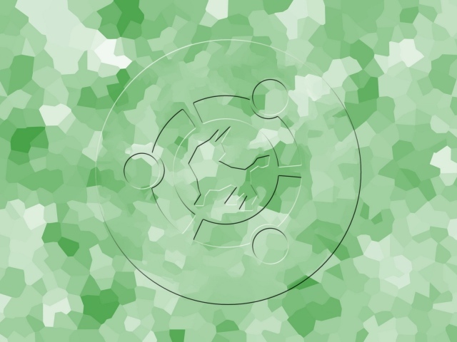 Зеленый абстрактный фон Убунту