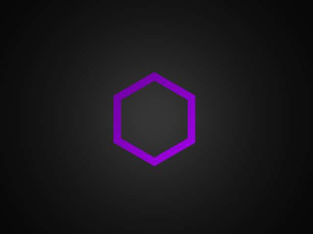 Сиреневый шестиугольник на сером фоне