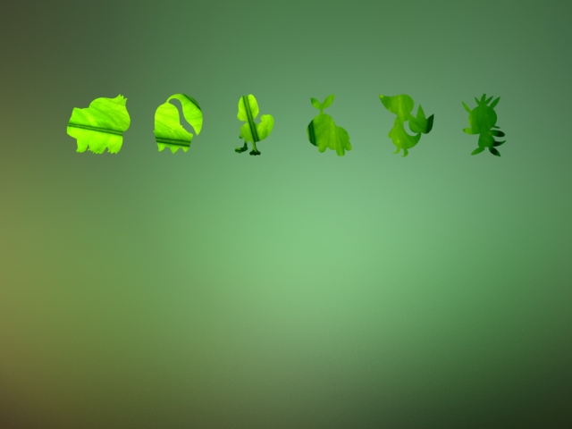 Покемоны, зеленый фон