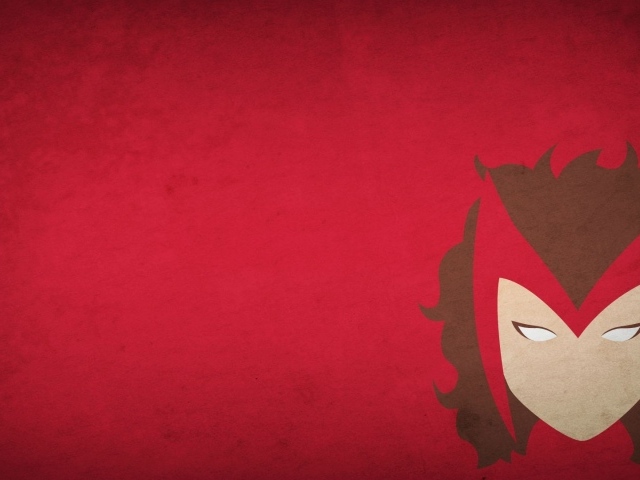 Алая ведьма, красный фон