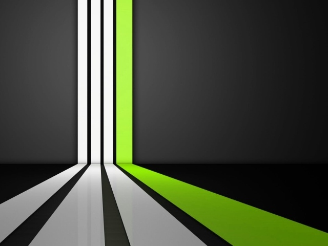 Перспектива из белых и зеленой линий