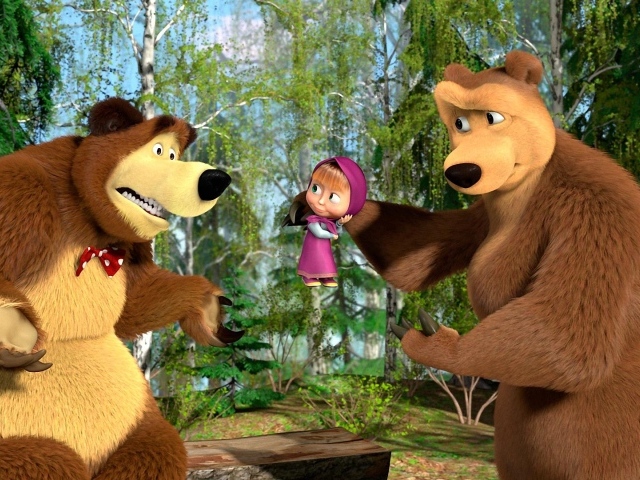 Медведица недовольна Машей, мультфильм Маша и медведь