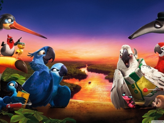 Птицы из мультфильма