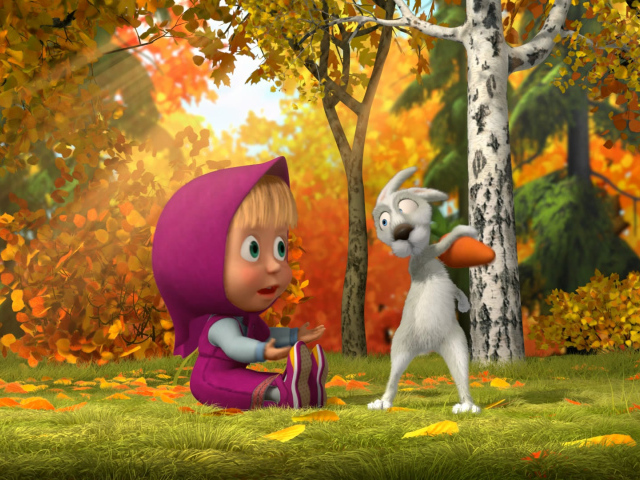 Маша и зайчик, мультфильм Маша и медведь