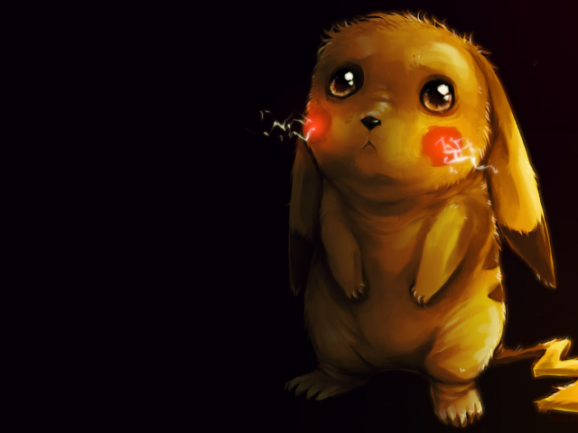 Грустный покемон Пикачу