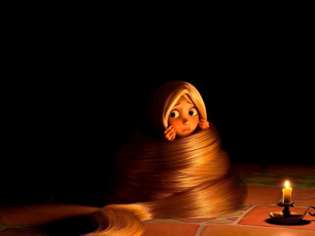 Рапунцель спряталась в волосах